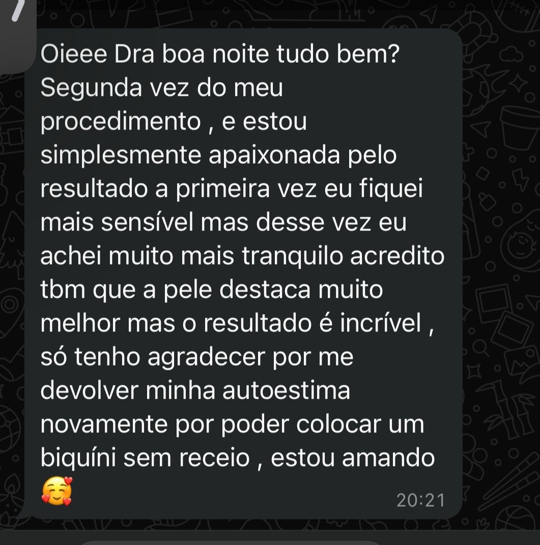 Print do depoimento 6 enviado por paciente